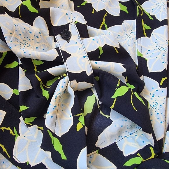 500 Maison Cinqcent Floral Belted Light Flowy Open Front Coat Jacket Sz XL - Picture 5 of 12